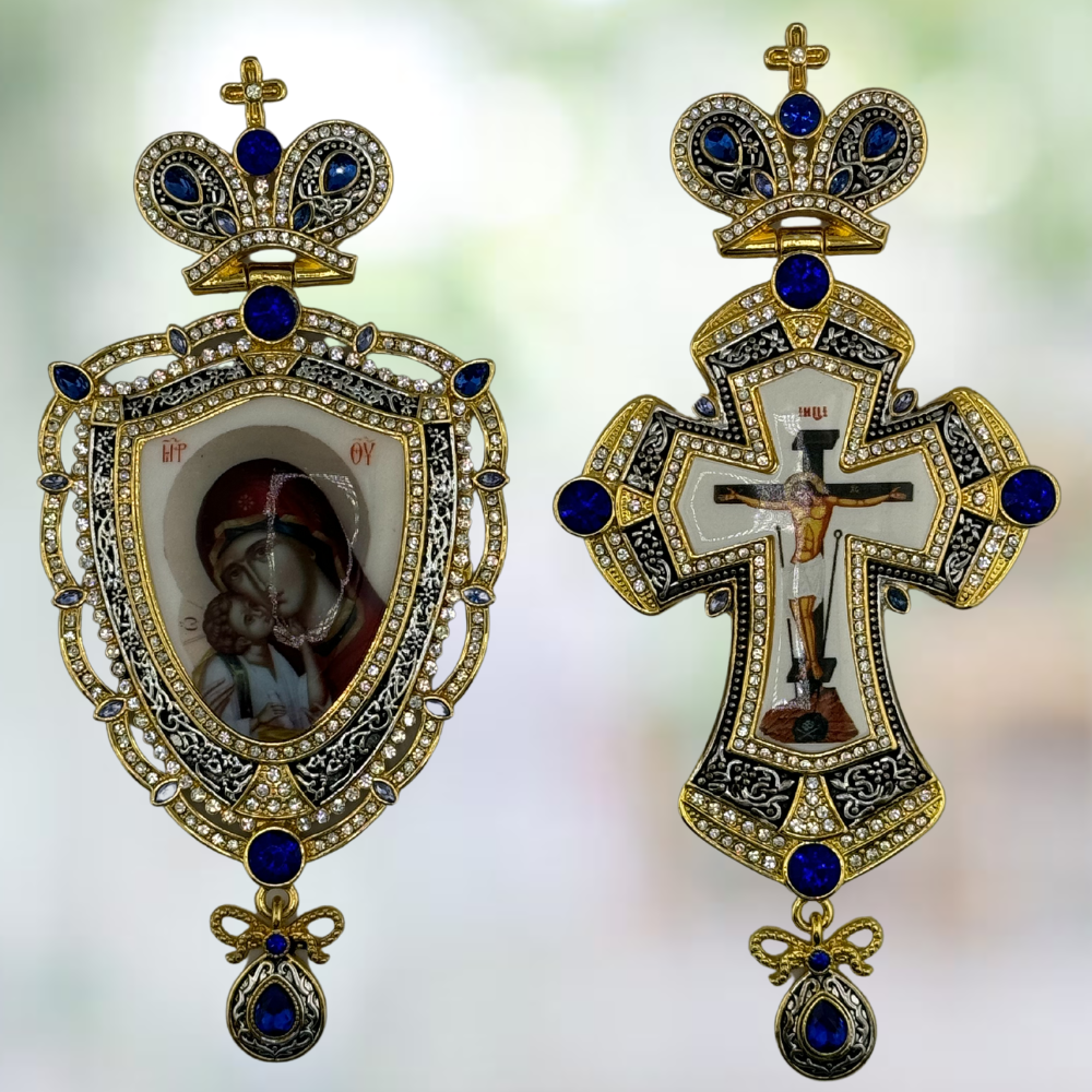 Orthodox Pectoral Cross with Panagia for Bishop Orthodox Pectoral Cross with Panagia for Bishop